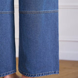 Frenchy Jeans Rectos Vintage Con Bolsillos Diagonales