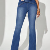 BAE Jeans De Cintura Alta Ajustados Para Mujer