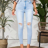 VCAY Jeans Elasticos Rotos De Mujer