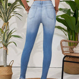 VCAY Jeans Ajustados Y Desgastados Para Mujeres