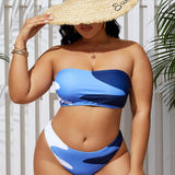 Swim Curve Conjunto de bikini de talla grande para mujer para la playa durante el verano