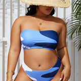 Swim Curve Conjunto de bikini de talla grande para mujer para la playa durante el verano