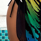 Swim Conjunto de bikini ajustado al Body con estampado de cubierta y cuello halter