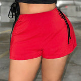 SXY Pantalones Cortos Deportivos Informales Con Estampado De Letras Y Estampado Digital De Talla Grande Para Mujer