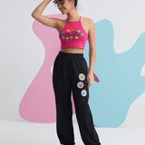 Mr Men Little Miss X  Top Halter Y Pantalones Deportivos Con Graficos De Dibujos Animados Y Letras