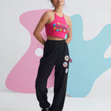 Mr Men Little Miss X  Top Halter Y Pantalones Deportivos Con Graficos De Dibujos Animados Y Letras