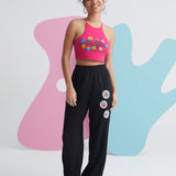 Mr Men Little Miss X  Top Halter Y Pantalones Deportivos Con Graficos De Dibujos Animados Y Letras