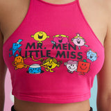 Mr Men Little Miss X  Top Halter Y Pantalones Deportivos Con Graficos De Dibujos Animados Y Letras