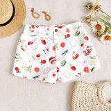 WYWH Pantalones Cortos De Playa Super Cortos Impresos Con Frutas Divertidas Para Mujeres En Vacaciones Casuales