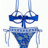 Swim Vcay Conjunto De Bikini Acolchado Con Estampado Floral