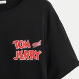 TOM & JERRY X  Plus Cartoon And Letter Graphic Drop Shoulder Tee