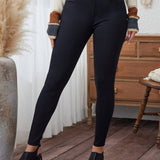 LUNE Pantalones de cintura alta y ajuste cenido para mujer