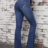LUNE Jeans Acampanados Y Desgastados Para Mujeres