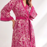 LUVLETTE Bata kimono De Con Estampado Paisley