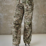 EZwear Pantalones De Paracaidas De Carga De Streetwear Con Estampado De Camuflaje