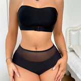 Conjunto De Brasier Y Panty Inalambricos Y Sexys Sin Tirantes Para Mujeres