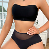 Conjunto De Brasier Y Panty Inalambricos Y Sexys Sin Tirantes Para Mujeres