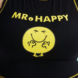 Mr Men Little Miss   Top De Tanque Con Graficos De Letras Y Dibujos Animados, Con Costura De Contraste