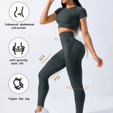 Yoga Basic Conjunto Deportivo De Mujer Sin Costuras De Alta Elasticidad