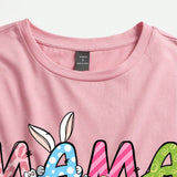 Camiseta para mujer con estampado de conejo, estilo casual y suelto, cuello redondo y mangas cortas, adecuada para el verano