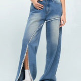 Forever 21 Jeans De Mujer Con Dobladillo Irregular Deshilachado