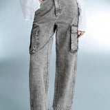 Forever 21 Pantalones De Mujer Con Bolsillos Utilitarios
