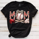 Camiseta De Manga Corta Con Estampado De Letras Y Beisbol Para Mujeres De a Grande