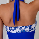 Swim Lushore Tankini con cuello halter y estampado floral para mujer