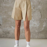 EZwear Shorts de verano para mujer en colores lisos y divididos versatiles