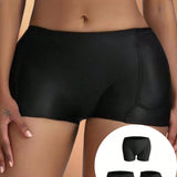 1 pieza Pantalones cortos reductores de control de barriga con levantador de gluteos y cuatro almohadillas de esponja para caderas y nalgas