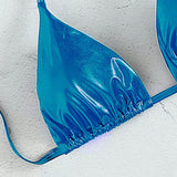Swim Event Top de bikini brillante de cuello halter para la playa en verano