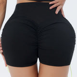 Yefecy Shorts deportivos de fitness de cintura alta y control de abdomen hecho de spandex