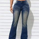 ICON Jeans Rectos Lavados Con Agua De Talle Medio