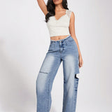 Forever 21 Jeans Desgastados Para Mujer Con Bolsillos