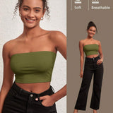 BASICS Top Sin Tirantes Ajustado Texturizado De Color Solido