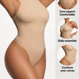 SHAPE Body Ajustado Sin Espalda De Color Solido Para Mujer