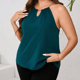 Blusa Elegante De a Grande Con Dee De Cadena En El Cuello