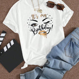 Slayr Camiseta Para Mujer Con Impresion De Rostro Abstracto Y Letras