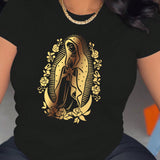 Slayr Camiseta De Manga Corta Con Estampado Virgen Maria