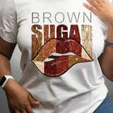 Slayr Plus Size Lips And Letter Print T-Shirt