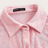 Qutie Camisa Abierta De Mujeres De Color Rosa Claro Y Transparente