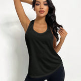 Yoga Basic Camiseta Deportiva Minimalista Sin Espalda Adecuada Para El Ejercicio Diario