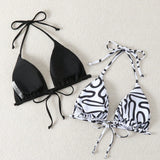 Swim Top de bikini de verano para playa con cuello halter para mujeres