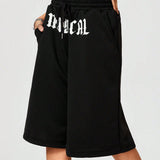 Coolane Shorts Hasta La Rodilla Con Estampado De Letras