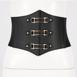 NEW 1 Pieza Cinturon Ancho De Cintura De Barras De Oro Negra Para Mujer, Con Cinturon Corse Para Vestido
