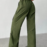 EZwear Pantalones cargo rectos casuales y de moda para mujer