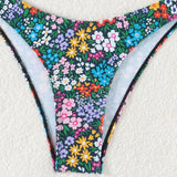 Swim Conjunto De Bikini Con Estampado De Flores Y Aros