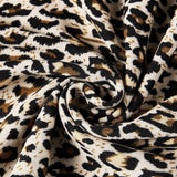 EZwear Top sin tirantes con estampado de leopardo, ajustado y casual para mujer en verano