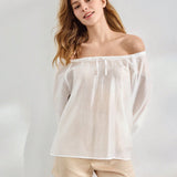 Leisure Top De Ropa De Dormir Transparente De Malla De Hombro Descubierto Para Mujeres