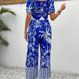VCAY Ladies' Elegant Printed Jumpsuit